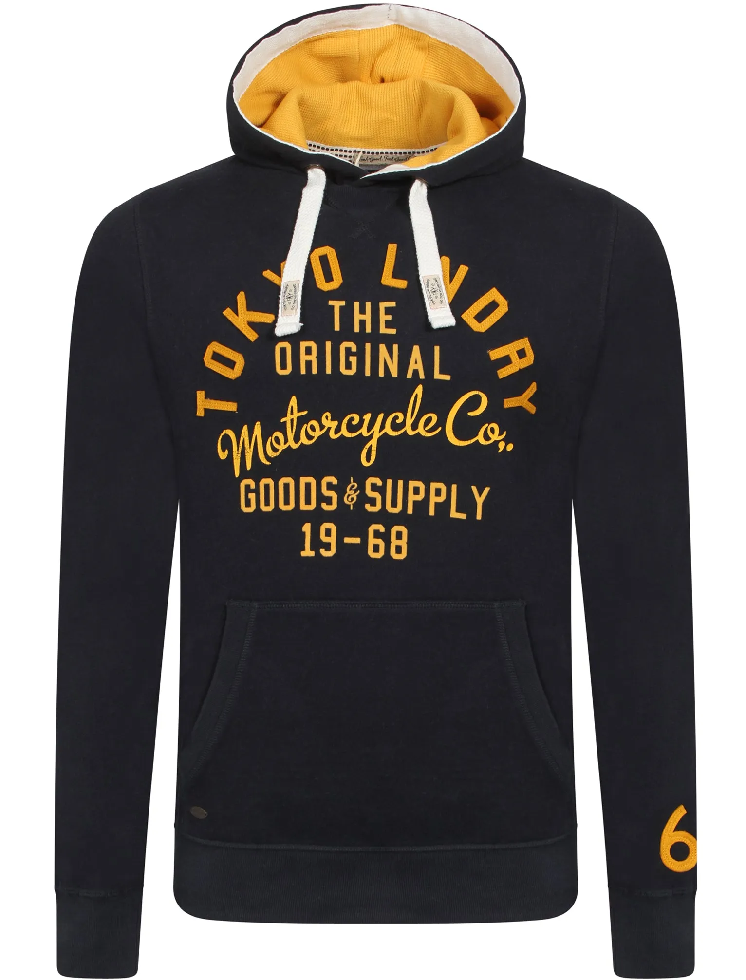 Harlem Peaks Pullover Hoodie in Dark Navy - Tokyo Laundry