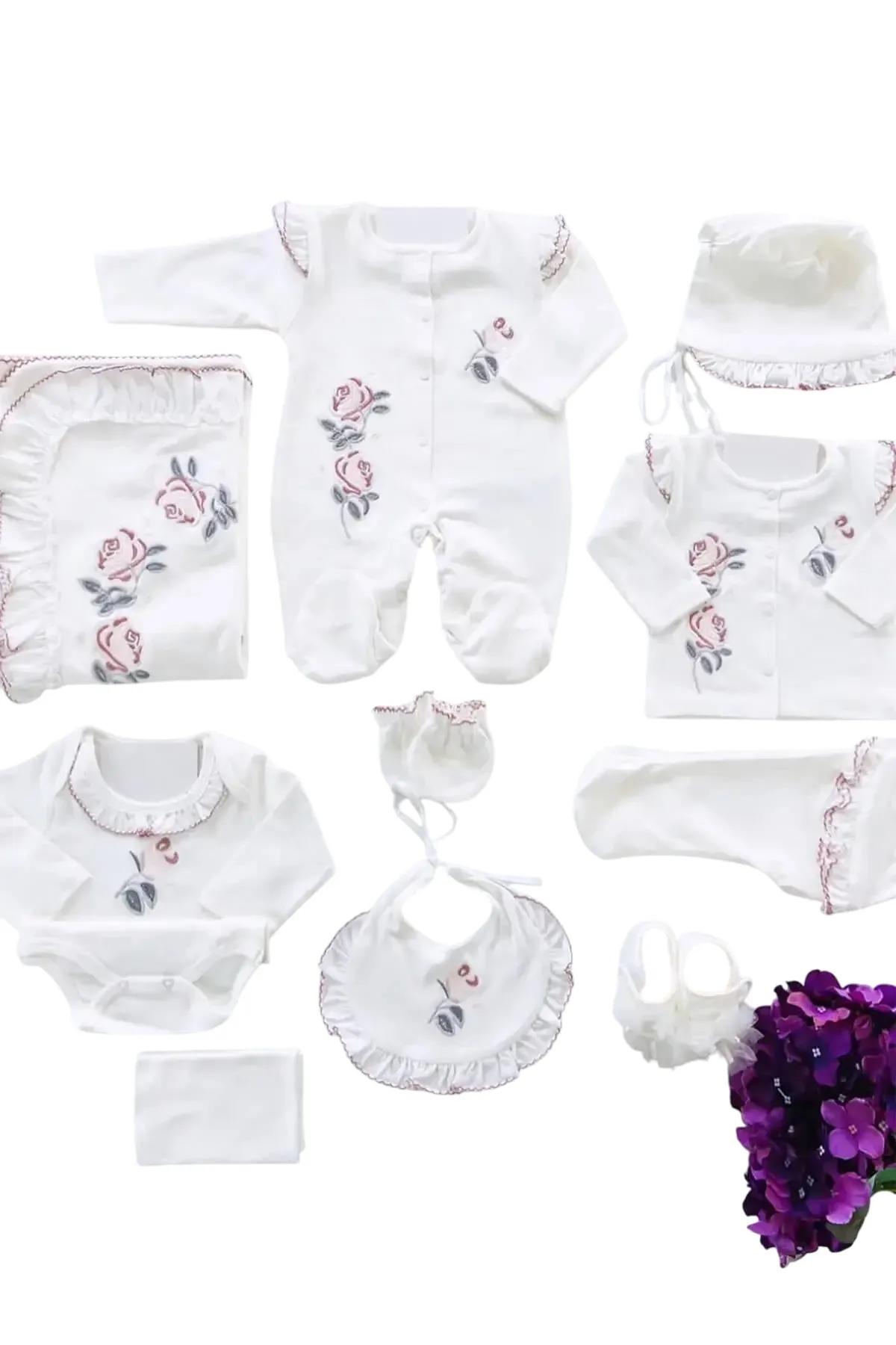 Heather Floral Newborn Coming Home Set (10 Pcs)