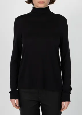 Heavy Modal Jersey Long Sleeve Turtleneck Top