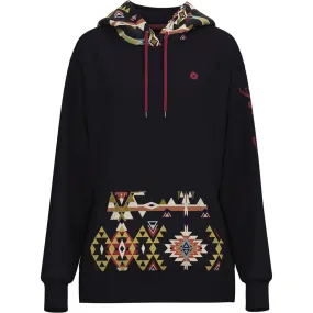 Hooey Women's Navy and Aztec Hoodie