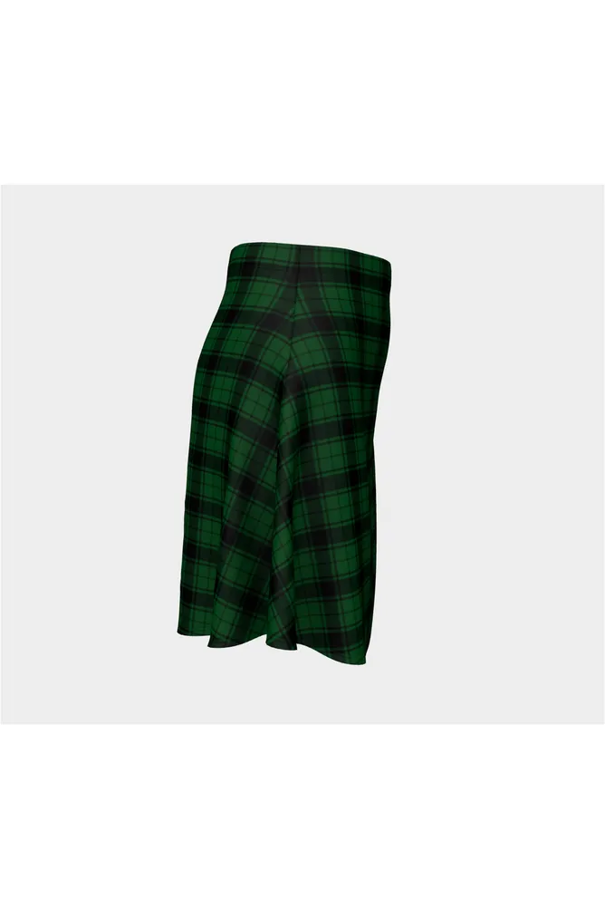 Hunters Green Plaid Flare Skirt