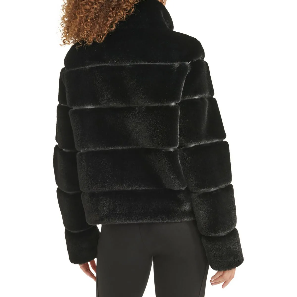 Karl Lagerfeld Paris Womens Faux Fur Outerwear Faux Fur Coat