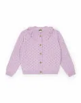 Lavender Ruffle Collar Cardigan- Bonton sp24