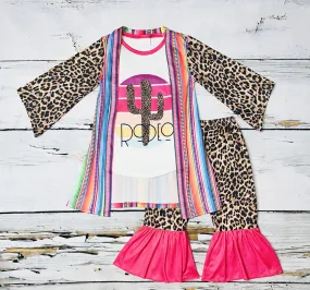 LC0019 Serape, leopard & cactus "RODEO" 3pc set