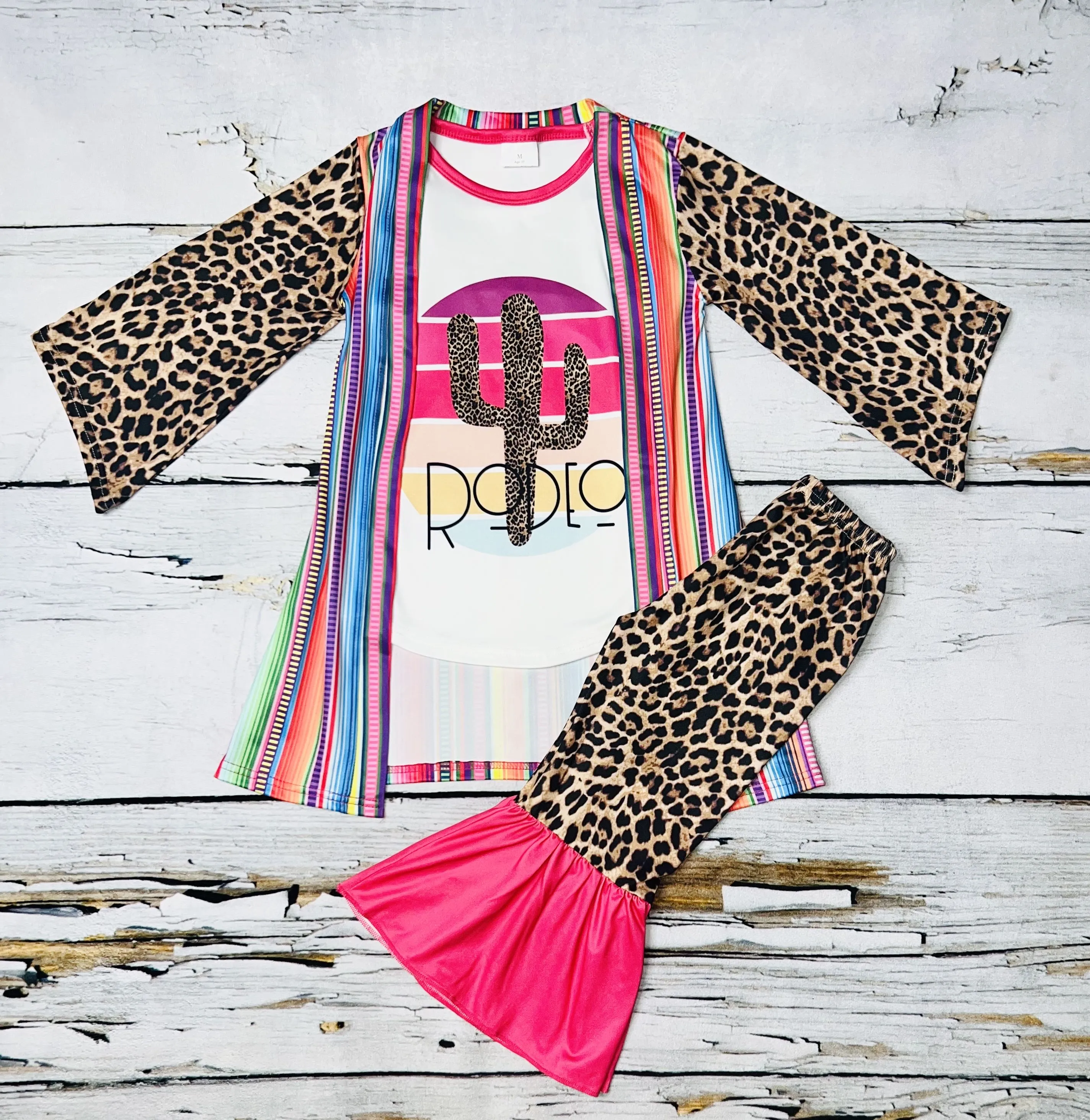 LC0019 Serape, leopard & cactus "RODEO" 3pc set