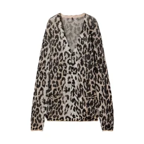 Leopard Boyfriend Cardigan