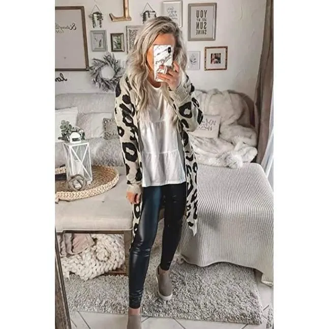 Leopard Knit Cardigan