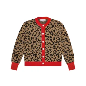 Leopard Print Cotton Cardigan - PRE ORDER