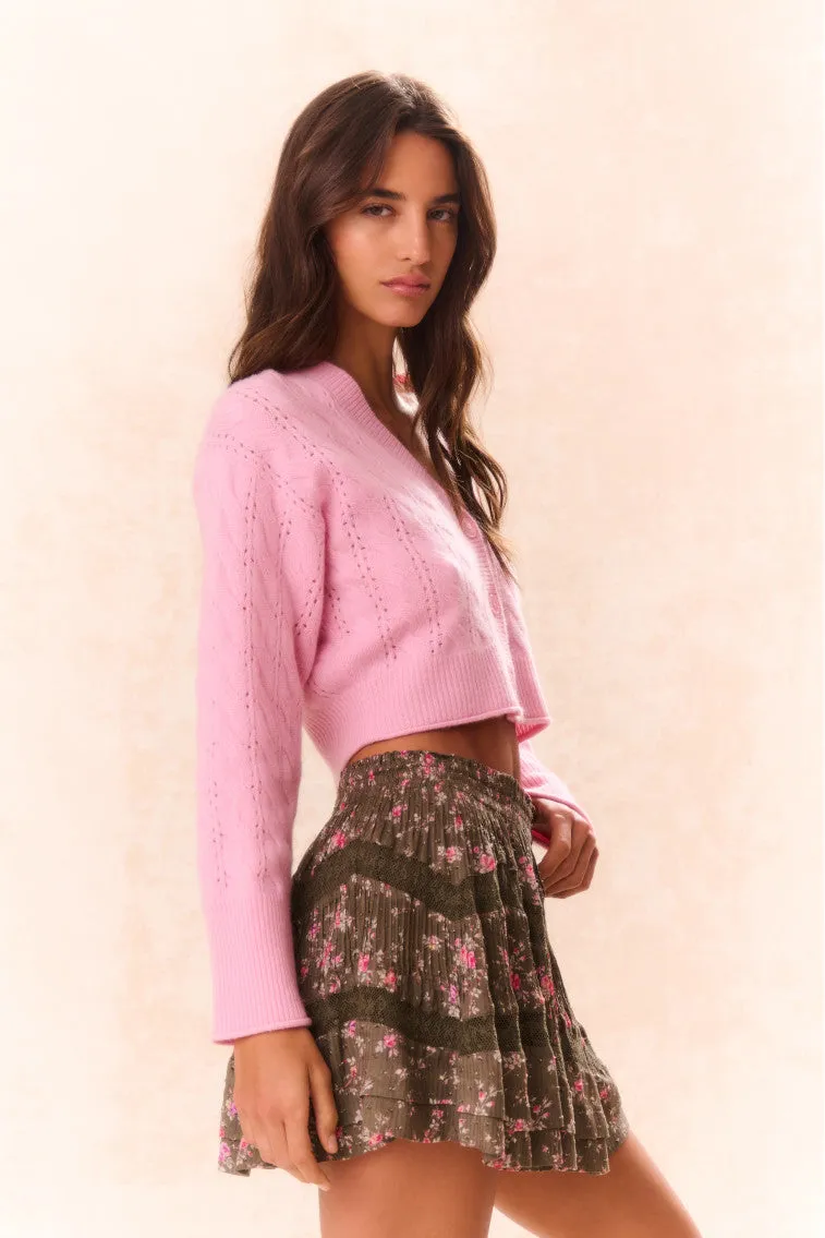 Leota Cropped Wool Cardigan