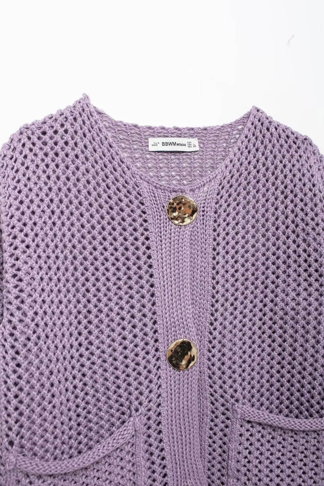 Lilac Ivy Mesh Knit Cardigan