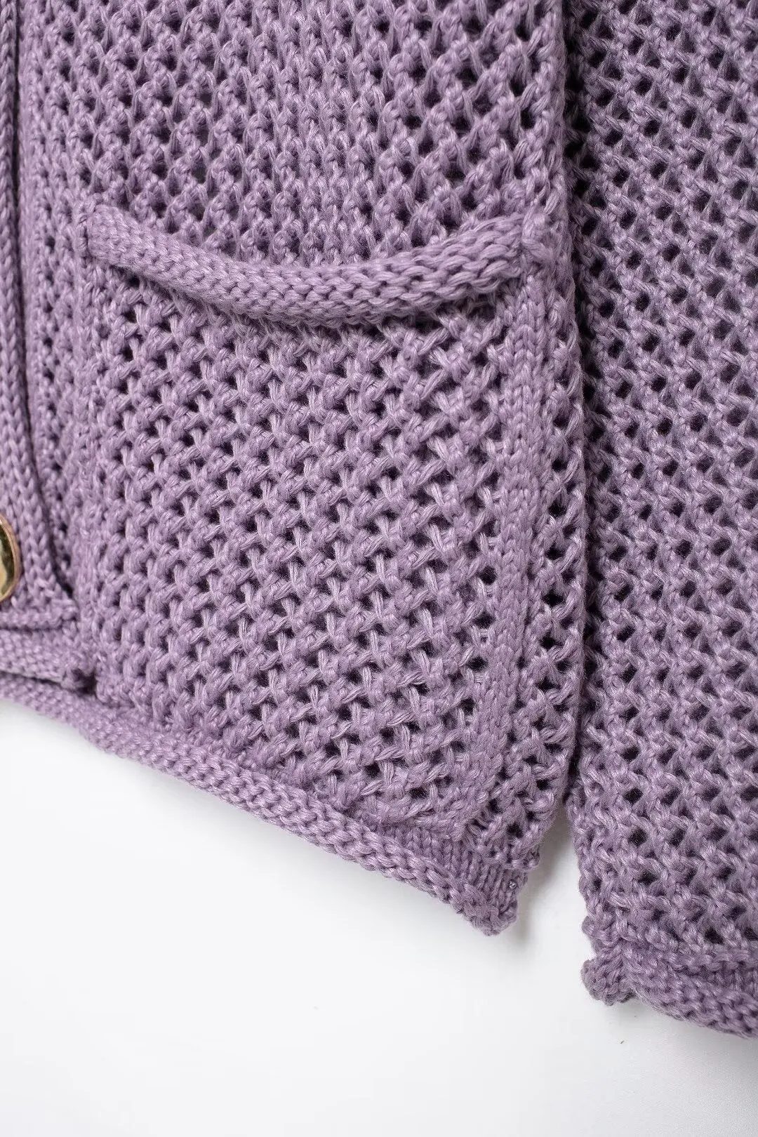 Lilac Ivy Mesh Knit Cardigan