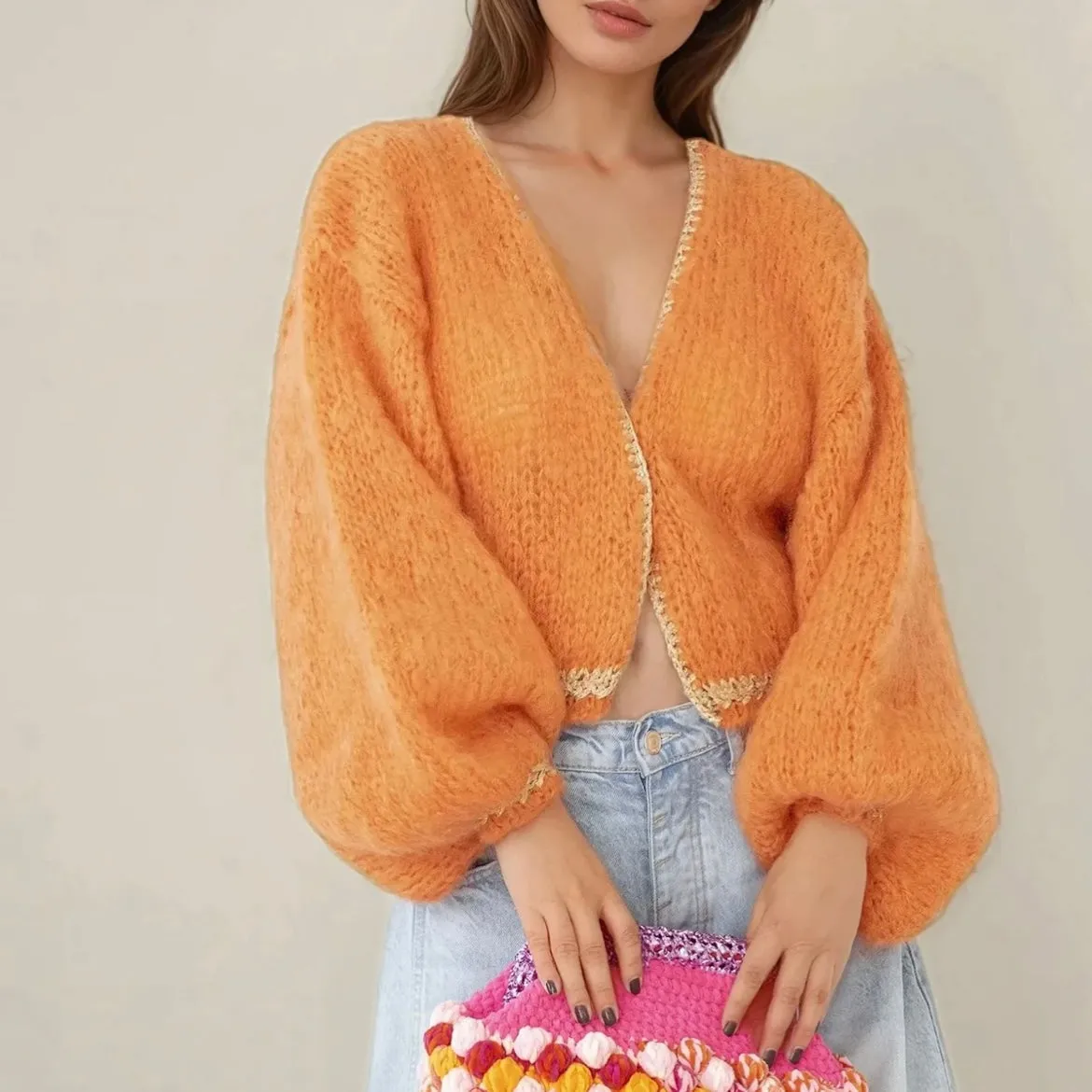 Lizzie Cardigan - Light Orange