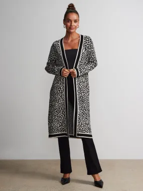 Long Sleeve Animal Print Cardigan