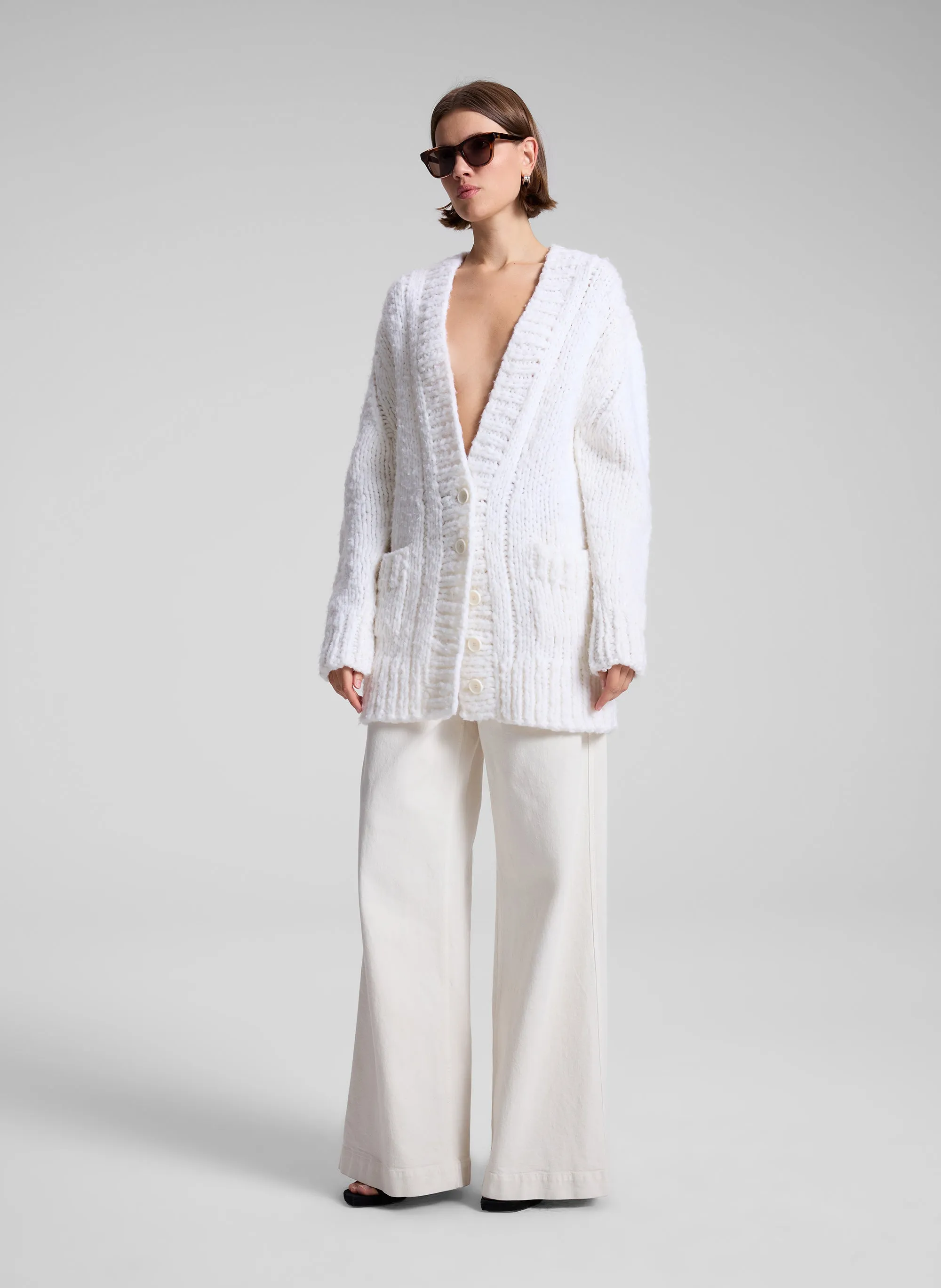 Lou Cashmere Silk Oversized Cardigan