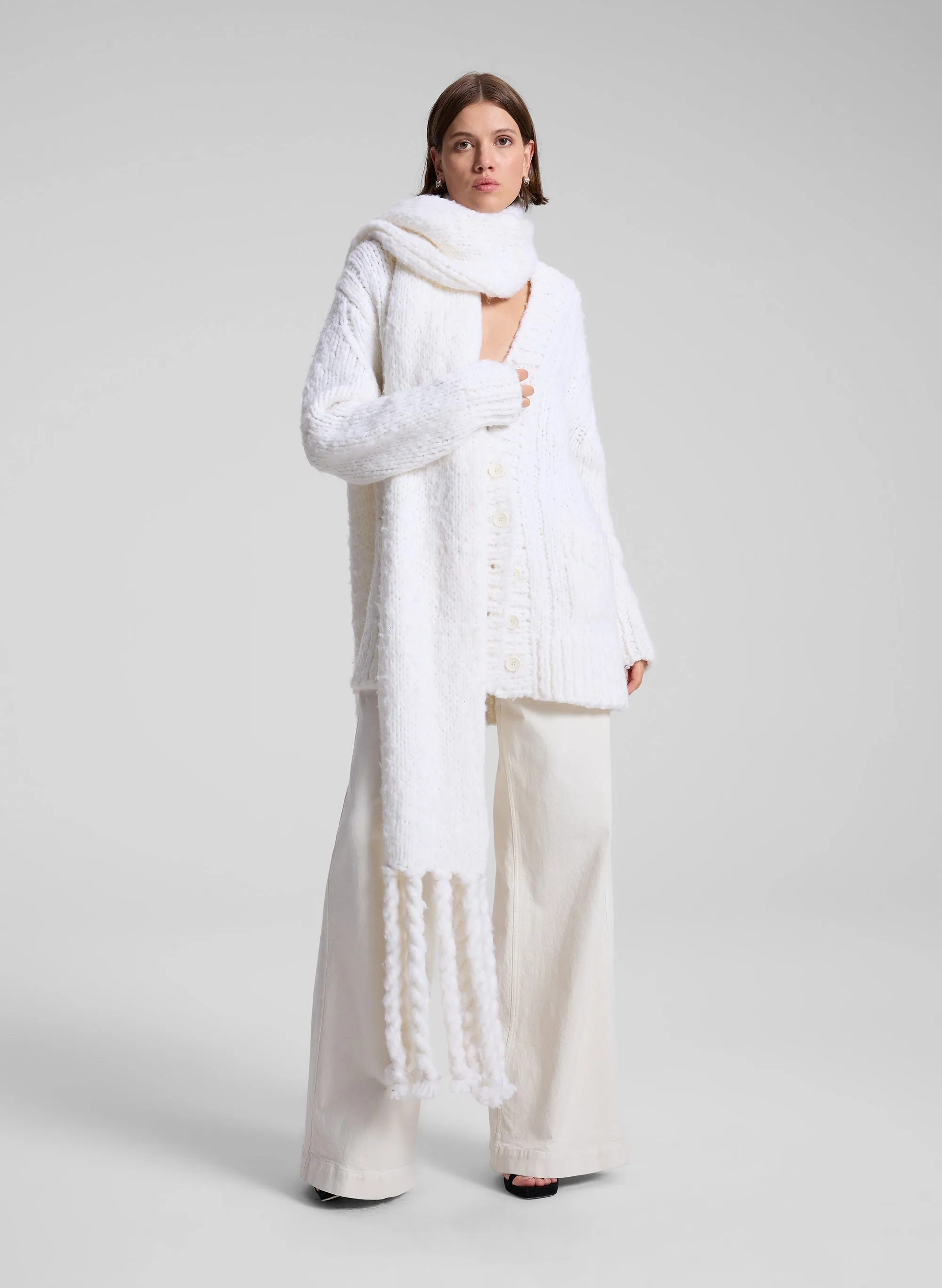 Lou Cashmere Silk Oversized Cardigan