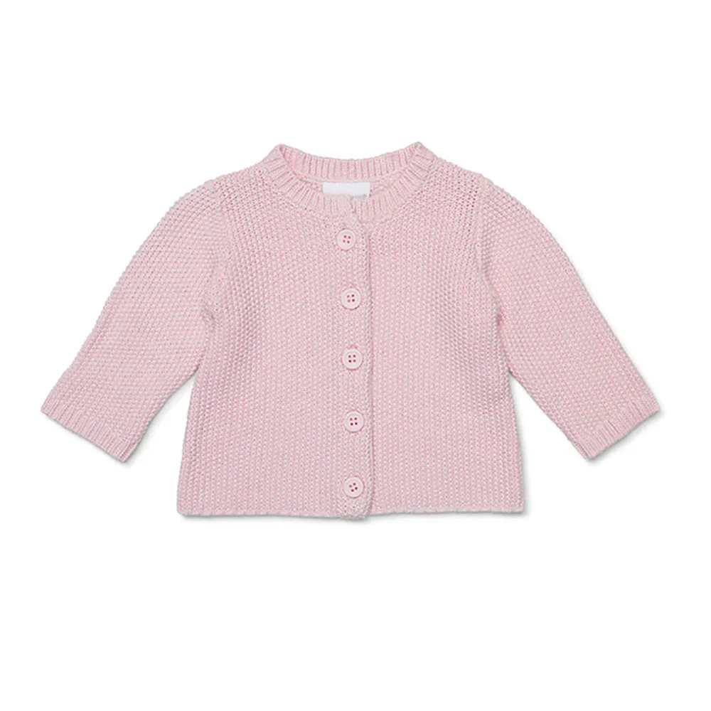 Marquise Pink Cotton Knitted Cardigan