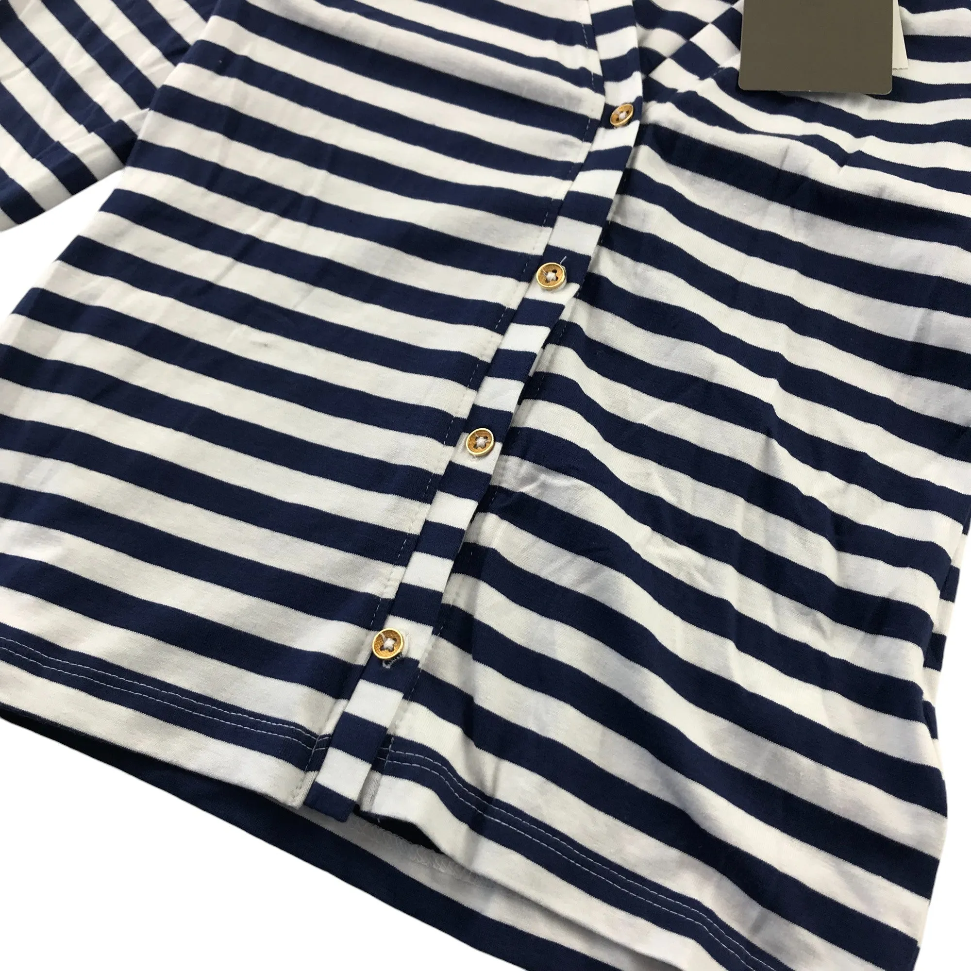 Mayoral cardigan 6-7 years navy and white stripy button up