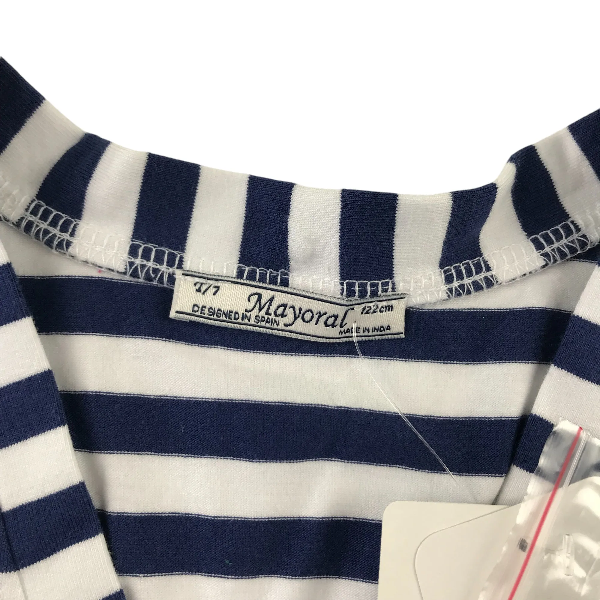 Mayoral cardigan 6-7 years navy and white stripy button up