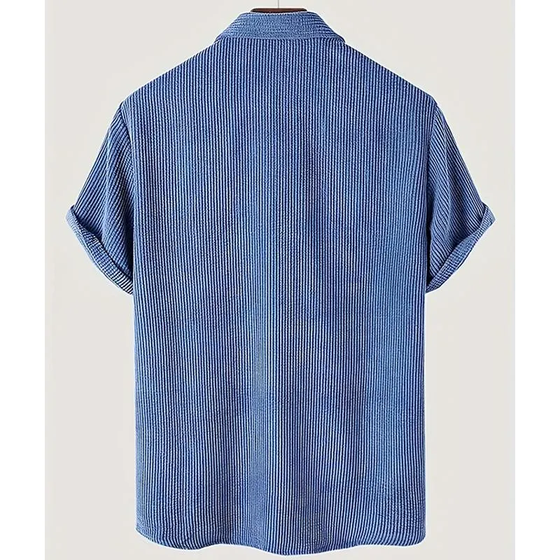 Men's Corduroy Short Sleeve Shirt 45897430YM