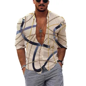 Men's Loose Long Sleeve Shirt 12238992YM