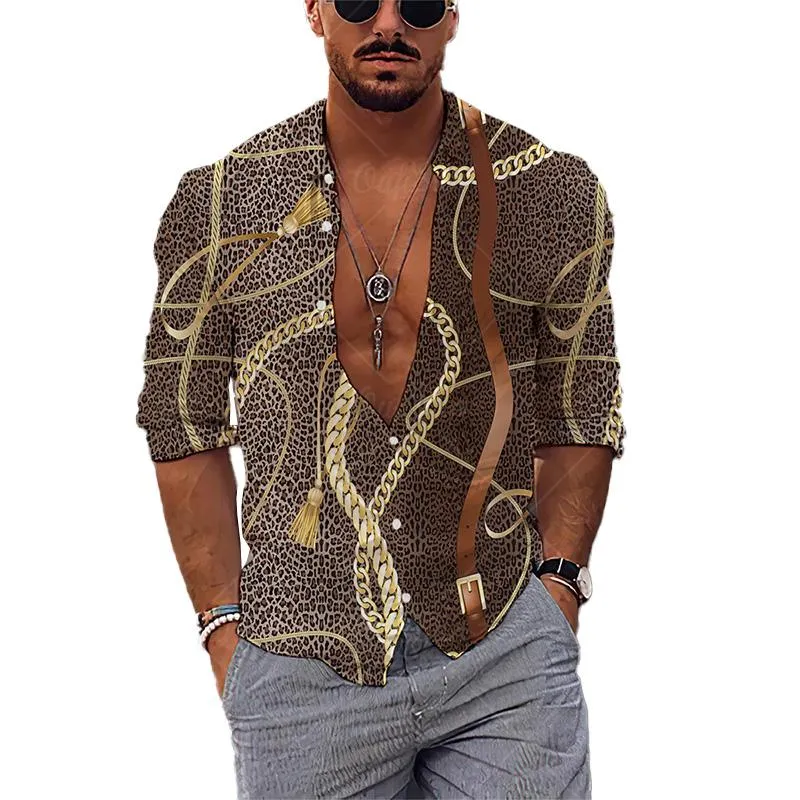 Men's Loose Long Sleeve Shirt 12238992YM