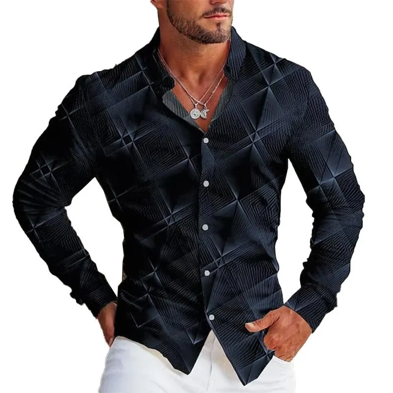 Men's Printed Long Sleeve Shirt 24170203YM