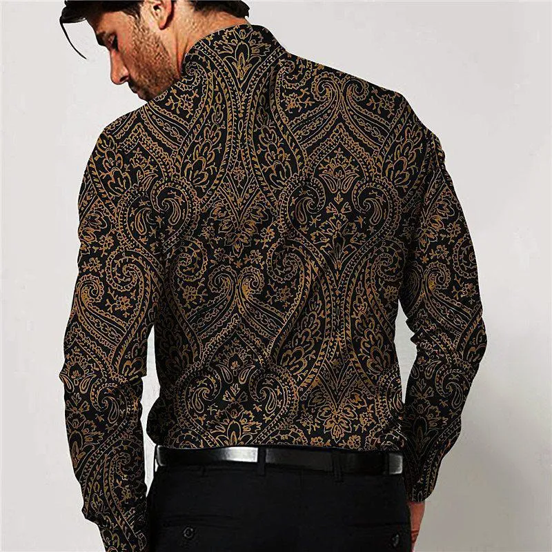 Men's Printed Long Sleeve Shirt 40979107YM