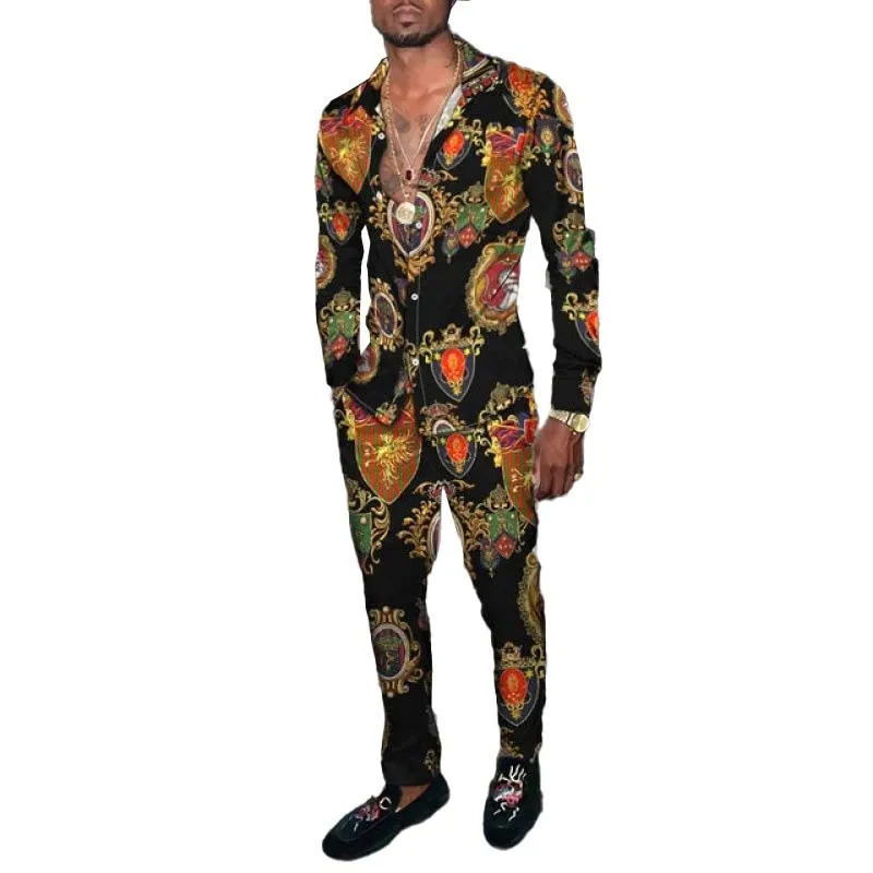 MEN'S RETRO PRINT SUIT 52995235YM