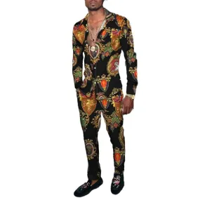 MEN'S RETRO PRINT SUIT 52995235YM