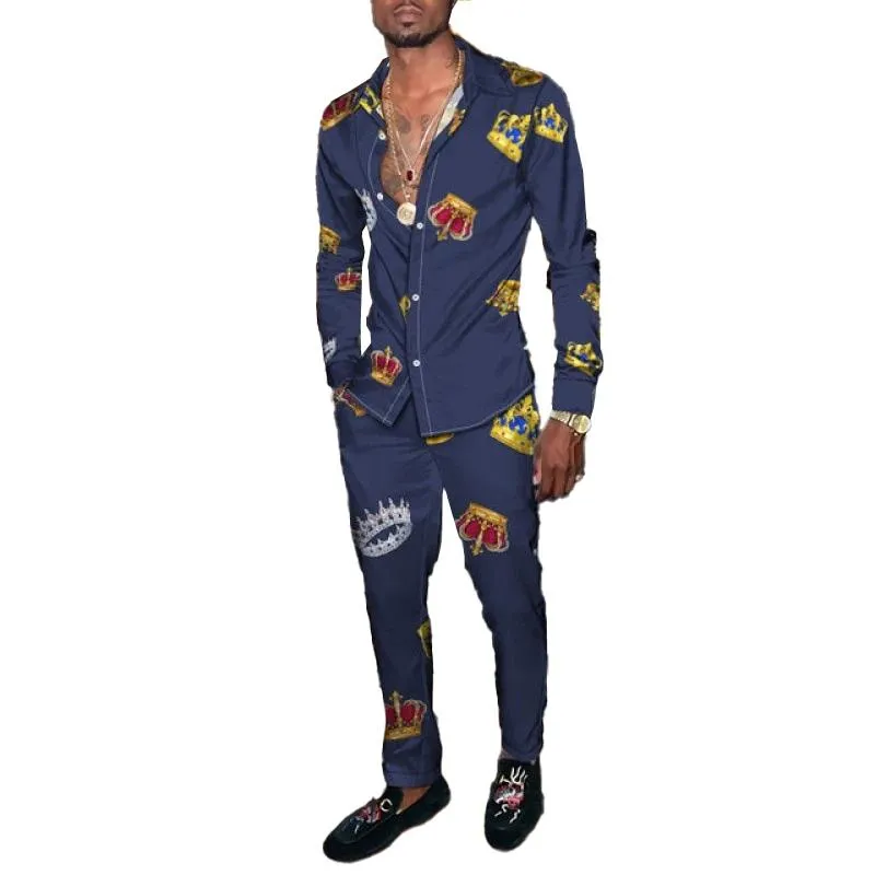 MEN'S RETRO PRINT SUIT 52995235YM