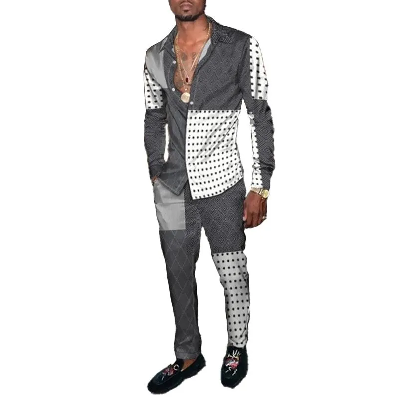 Men's Retro Print Suit 59024576YM