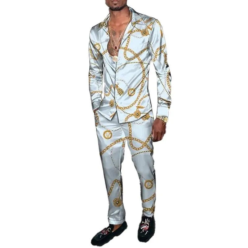 MEN'S RETRO PRINT SUIT 87111224YM