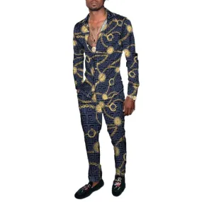 MEN'S RETRO PRINT SUIT 87111224YM