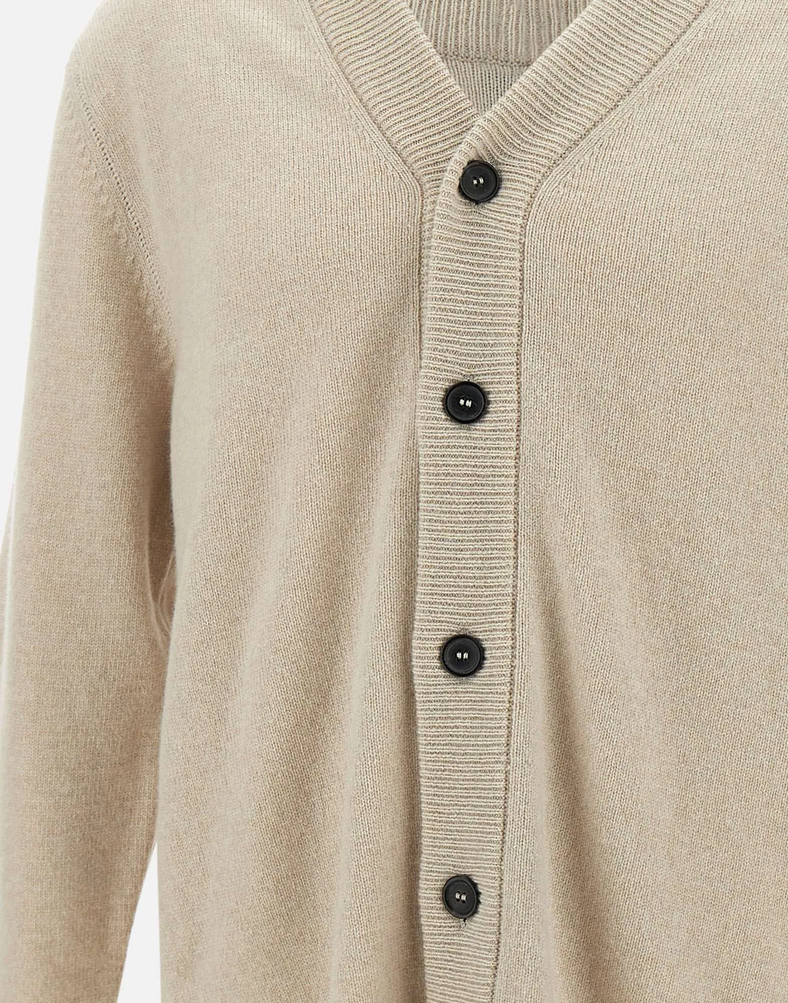 Merino Wool Cardigan with V-Neck