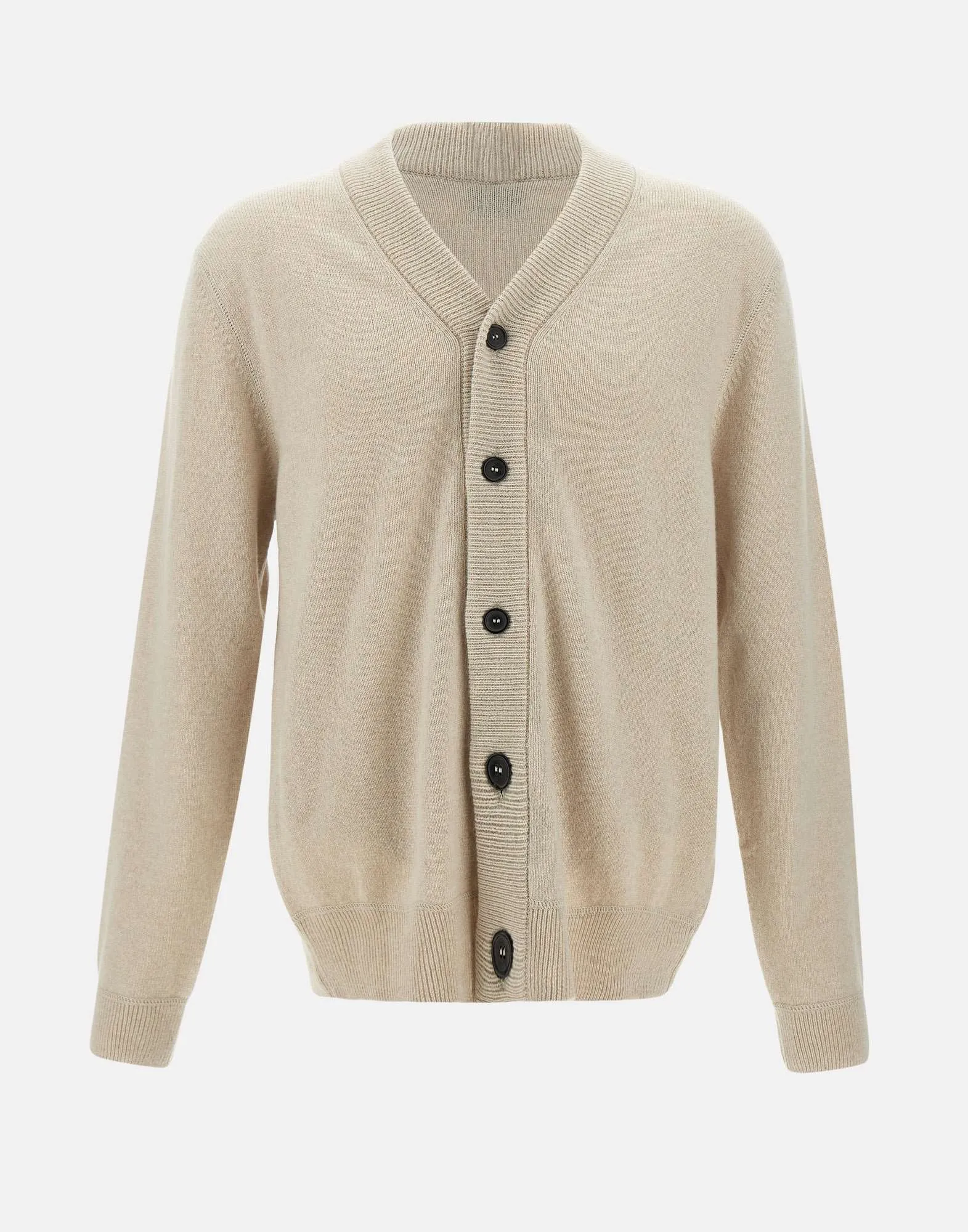 Merino Wool Cardigan with V-Neck