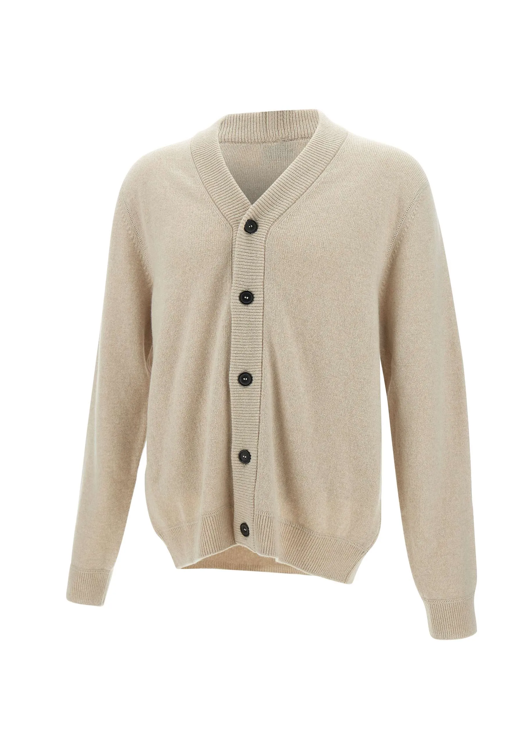 Merino Wool Cardigan with V-Neck