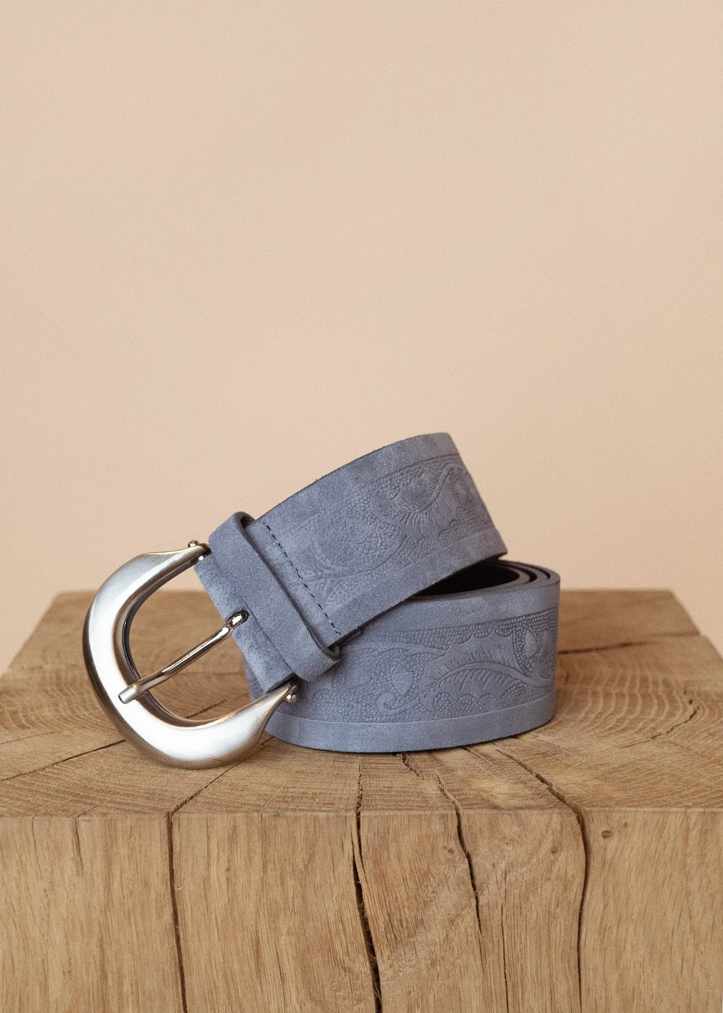 MMEmbossed Suede Waist Belt