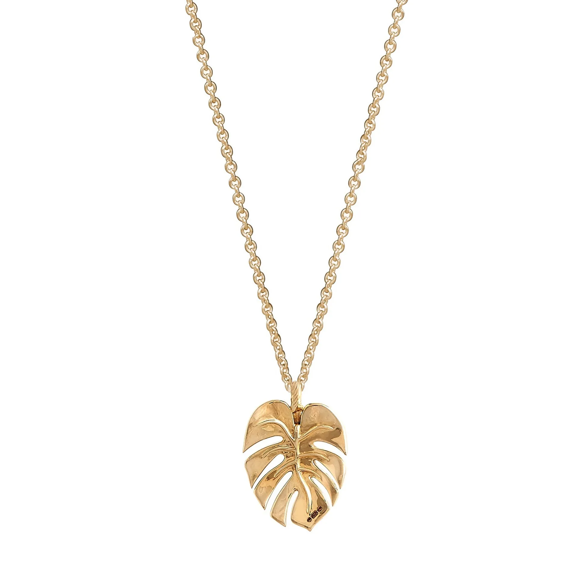 Monstera Palm Leaf Gold Vermeil necklace