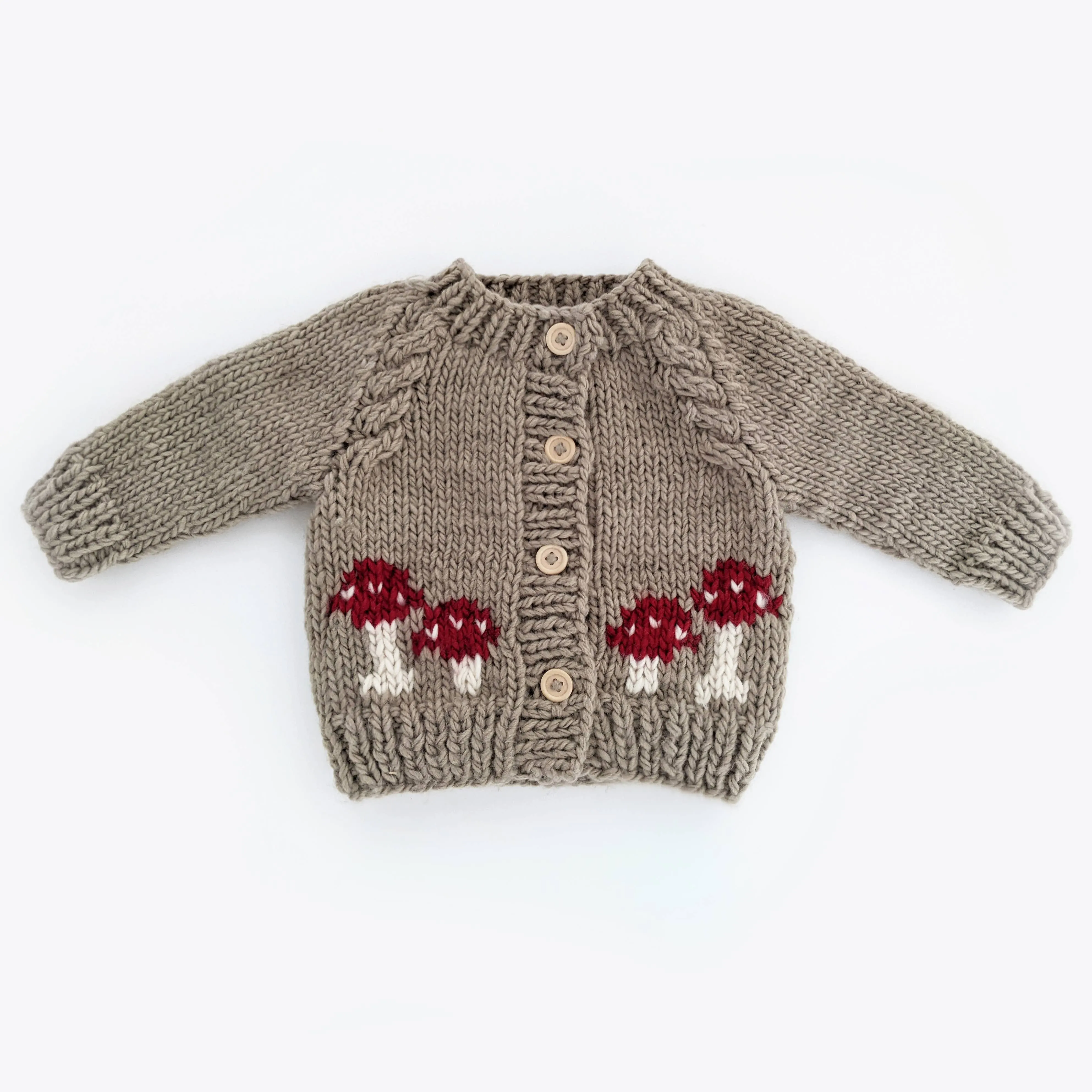 Mushroom Cardigan Sweater- Huggalugs