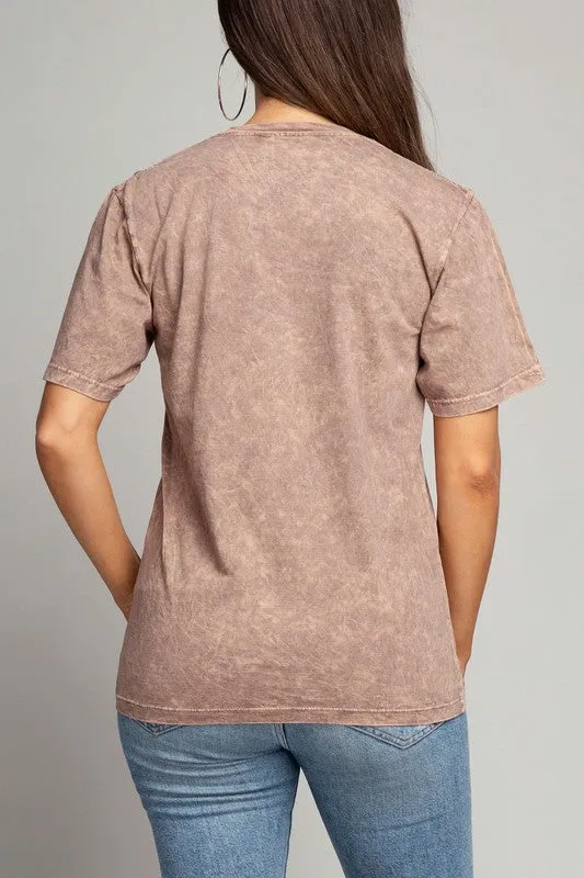 Native Spirit Tee in Mocha Mineral Wash