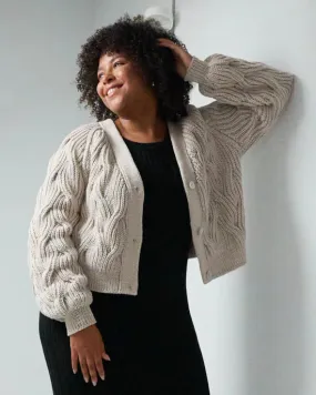 Nemunas Merino Wool Cardigan Silver Grey