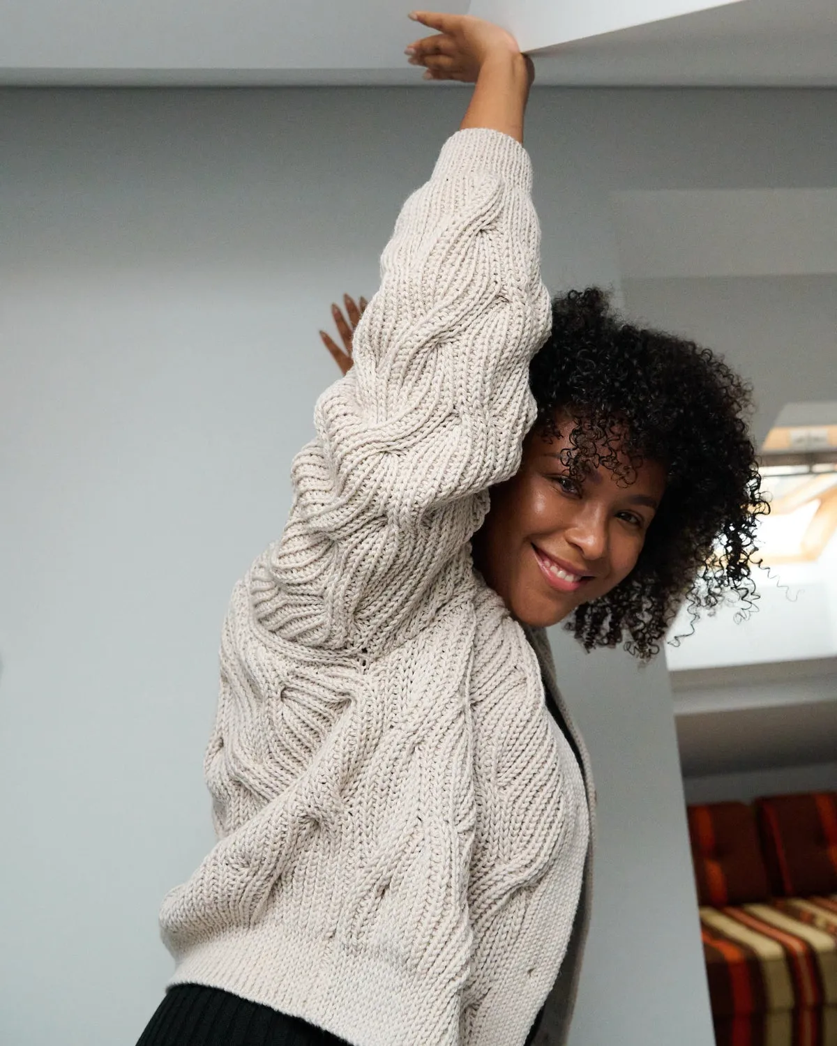 Nemunas: Silver Grey Merino Wool Cardigan