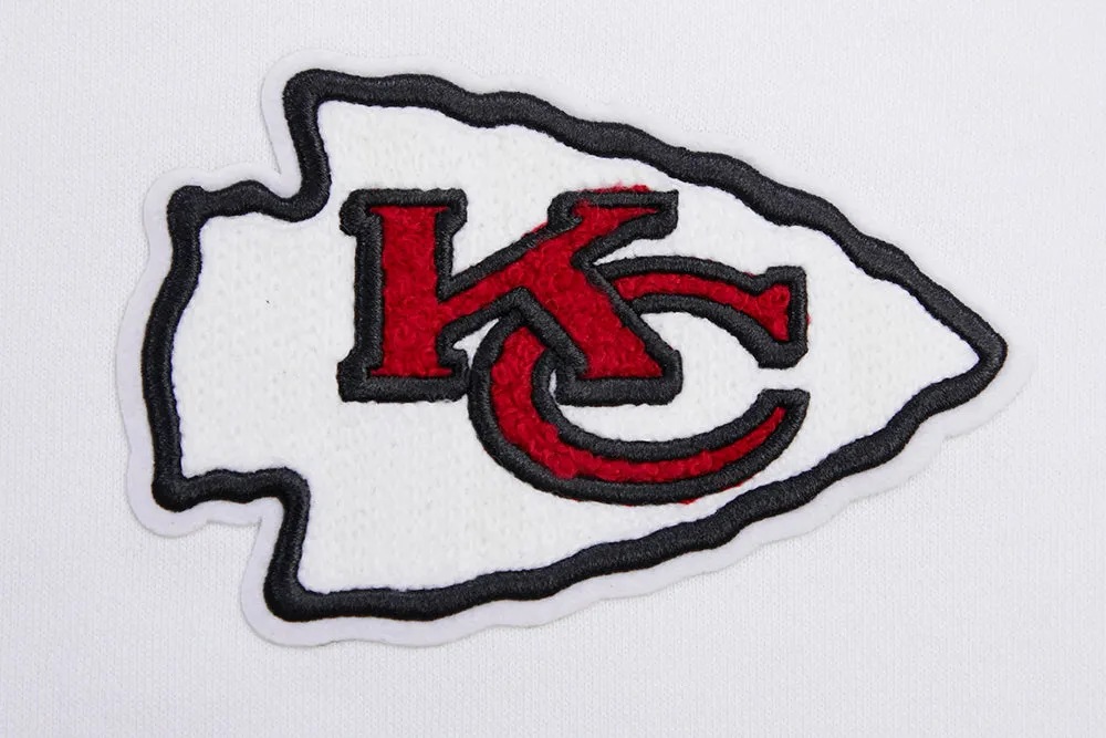 NFL KANSAS CITY CHIEFS CLASSIC WOMEN'S FLC CROPPED PO HOODIE (WHITE)