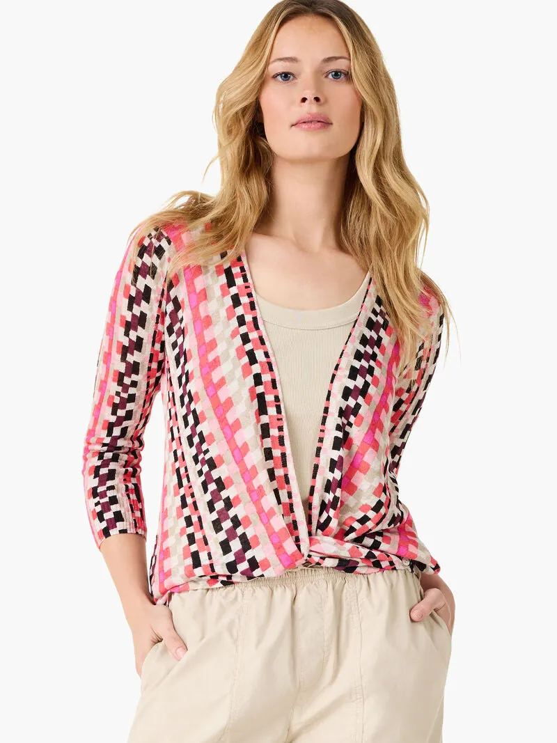 NIC ZOE M241123 Pixel Sunset 4-Way Cardigan