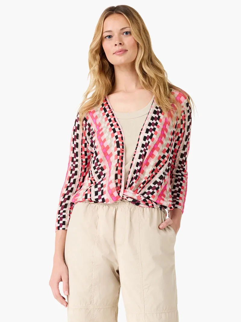 NIC ZOE M241123 Pixel Sunset 4-Way Cardigan