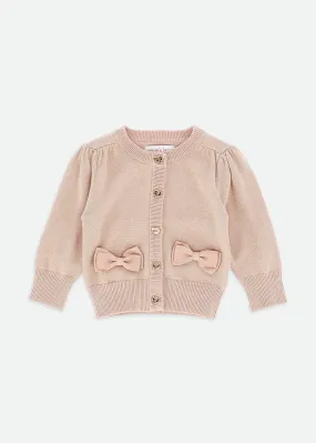 Nicolette Metallic Baby Cardigan Sand