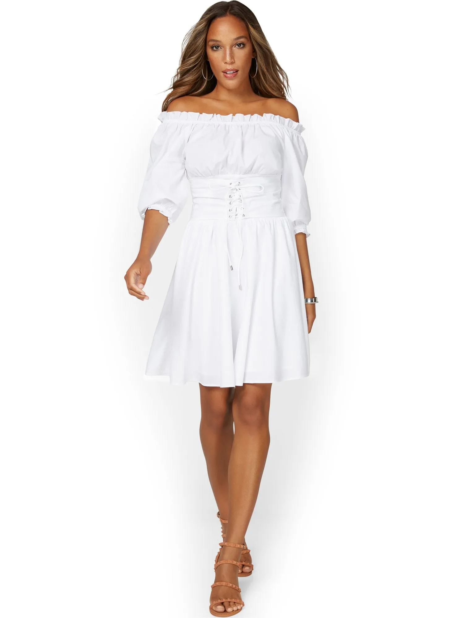 Off-The-Shoulder Corset Dress - Lily & Cali