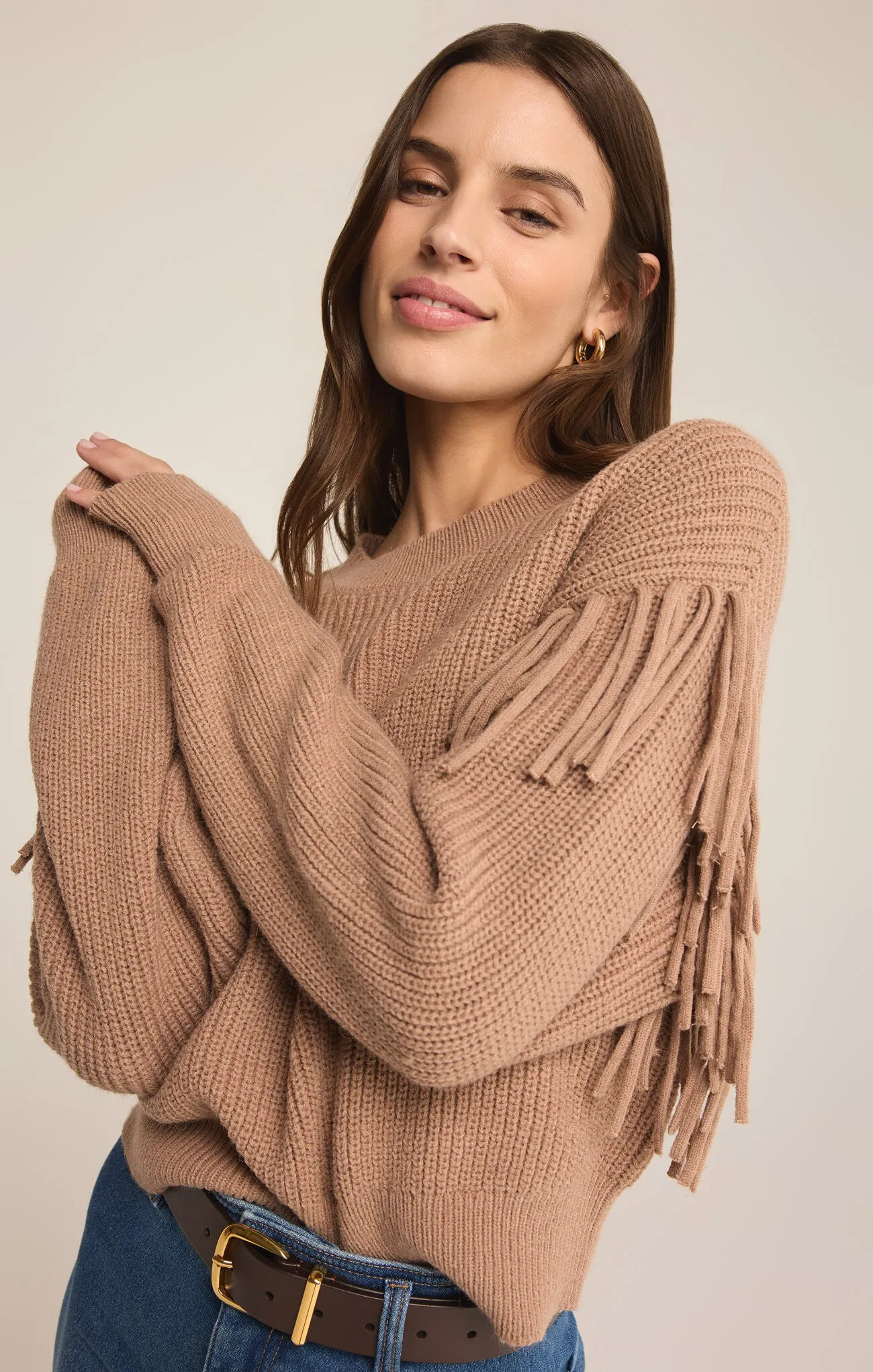 On the Fringe Sweater - Campfire