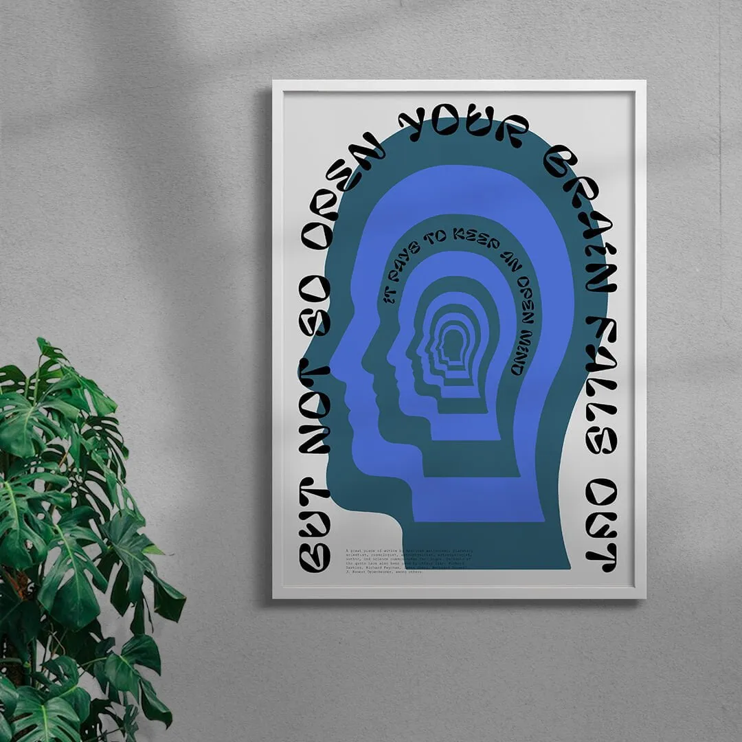 Open Mind Blue Standard Poster