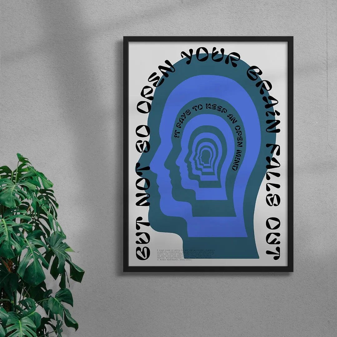 Open Mind Blue Standard Poster